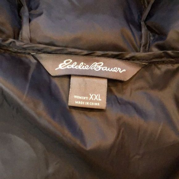 EDDIE BAUER Luna Peak Black Quilted Down Women’s Winter Coat Sz XXL - Picture 12 of 12